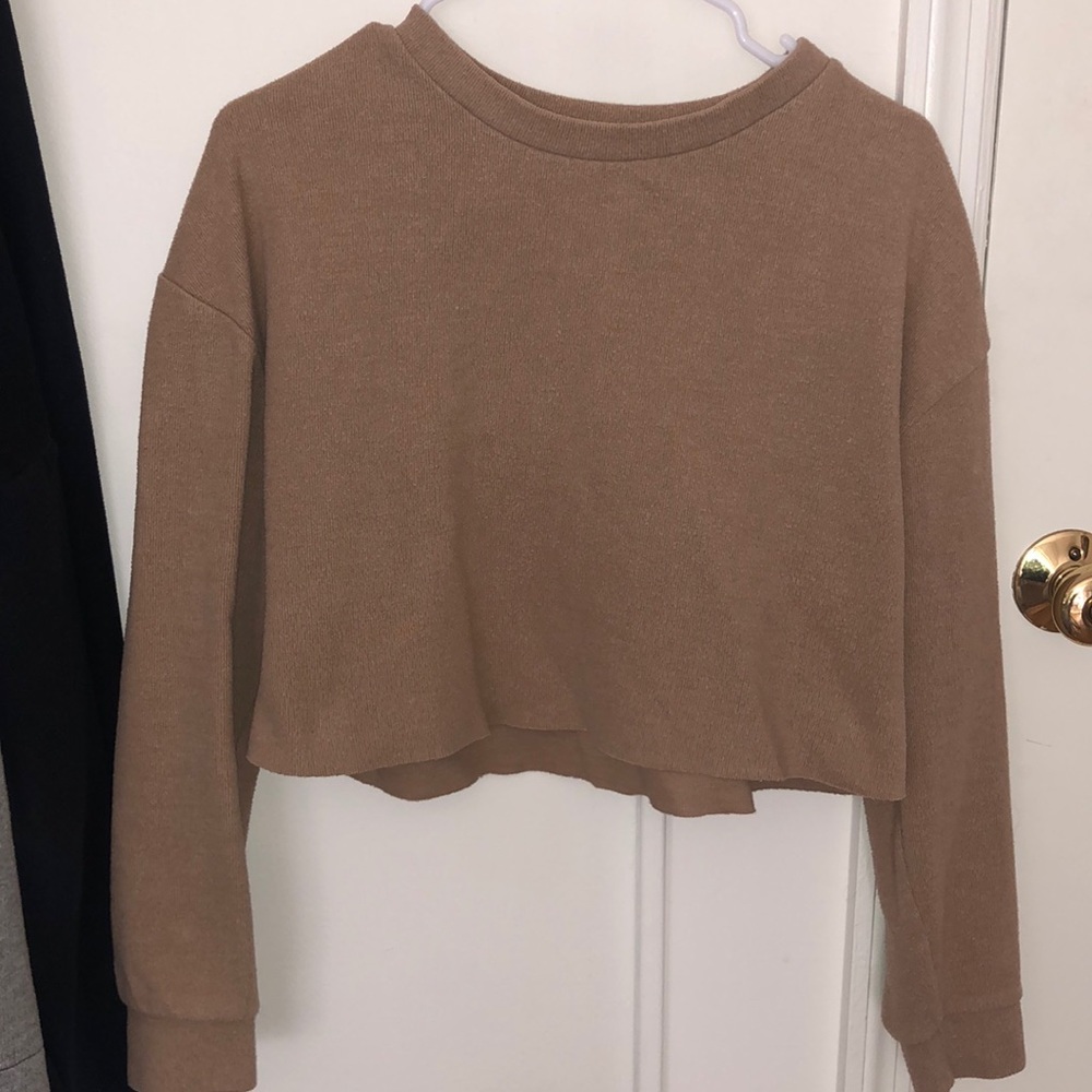 Zara long sleeve crop top